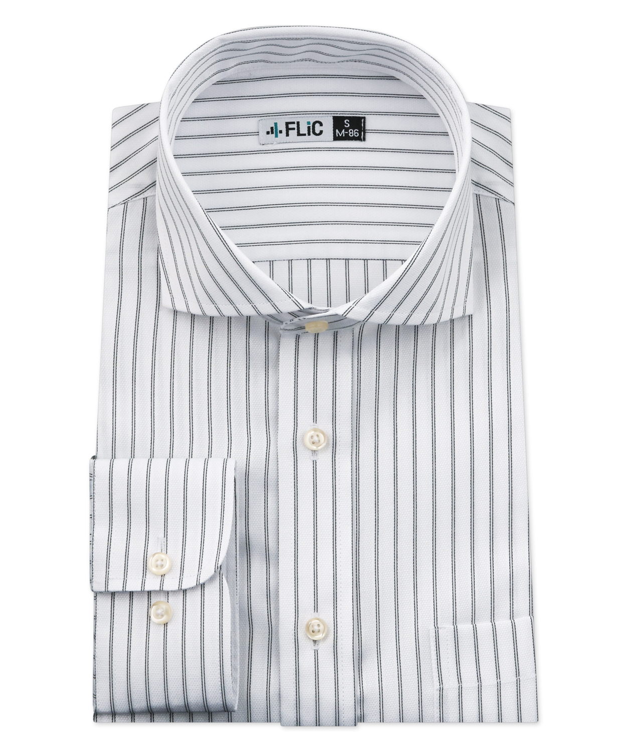 ワイシャツ メンズ ホリゾンタル ワイド 長袖 形態安定 シャツ ドレスシャツ ビジネス ノーマル スリム yシャツ カッターシャツ 定番 ストライプ  ドビー (503079239) | フリック(FLiC) - MAGASEEK
