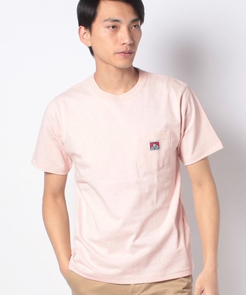 JEANS MATE(ジーンズメイト)/【BENDAVIS】ポケットTシャツ/ピンク