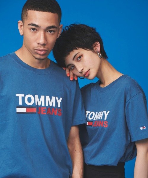 TOMMY JEANS(トミージーンズ)/【オンライン限定】ロゴTシャツ/ブルー