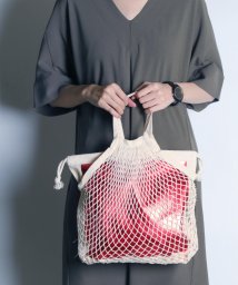 MAISON mou(メゾンムー)/【Parfum de Charmant Fleur/パルファム ドゥ シャルマンフルール】haku print 2way bag/箔プリント2wayショルダーバ/ホワイト系3