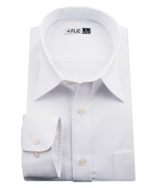 FLiC/ワイシャツ ノーアイロン ドライ ストレッチワイシャツ メンズ 長袖 形態安定 吸水速乾 織柄 レギュラー/503079707