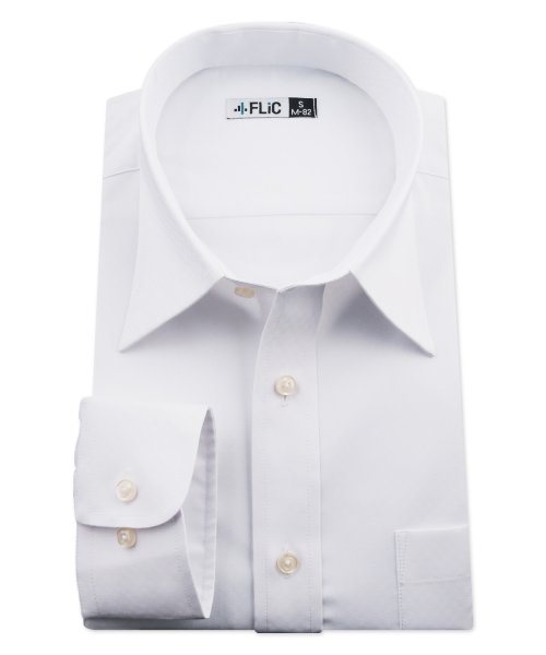 FLiC(フリック)/ワイシャツ ノーアイロン ドライ ストレッチワイシャツ メンズ 長袖 形態安定 吸水速乾 織柄 レギュラー/その他