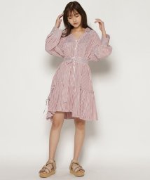 セール ストライププリーツbigシャツワンピース レディアゼル Redyazel Magaseek