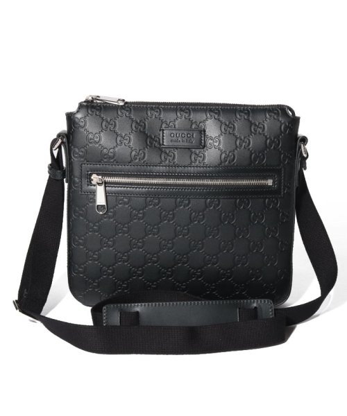GUCCI(グッチ)/【メンズ】【GUCCI】Gucci Signature Leather Messenger Bag/Black