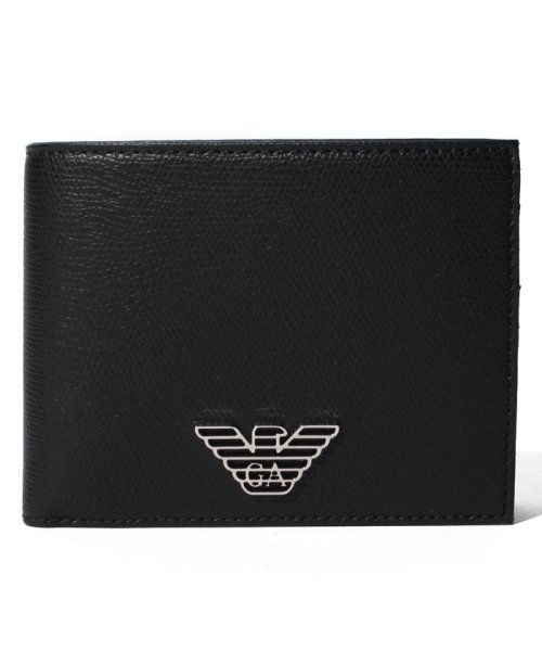 EMPORIO ARMANI(エンポリオアルマーニ)/【メンズ】【EMPORIO ARMANI】Coin Purse Wallet Logo Plate/BLACK