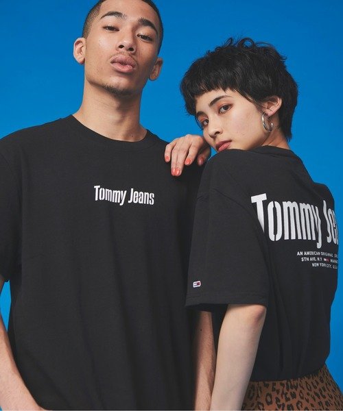 TOMMY JEANS(トミージーンズ)/バックロゴTシャツ/ブラック