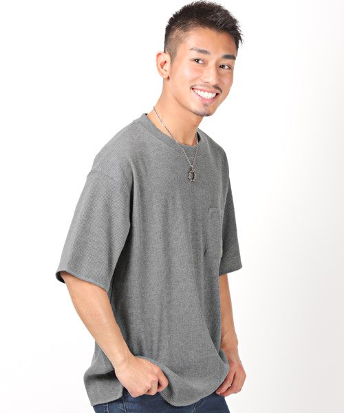 セール ワッフルbigtシャツ Tシャツ メンズ 半袖tシャツ ワッフル 半袖 オーバーサイズ ラグスタイル Luxstyle Magaseek