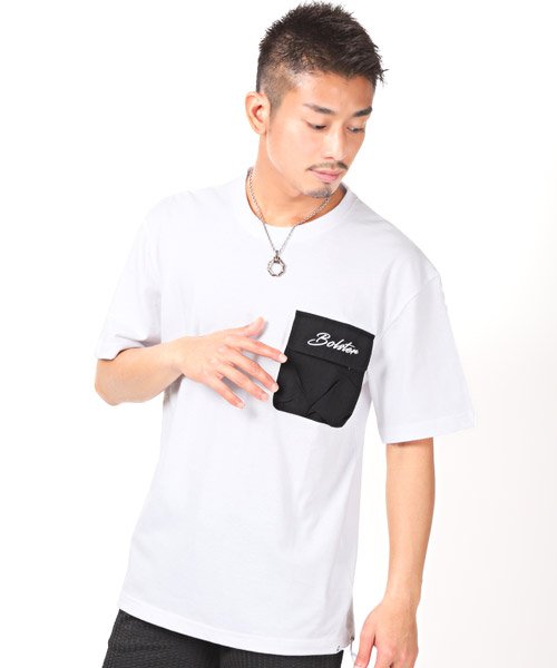 セール ポケット付きbigtシャツ Tシャツ メンズ 半袖 半袖tシャツ ビッグシルエット ポケット ラグスタイル Luxstyle Magaseek