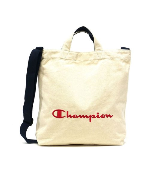 CHAMPION(チャンピオン)/チャンピオン トートバッグ Champion ヒューイ 2WAY ショルダーバッグ 斜めがけバッグ サブバッグ A4 キャンバス 57766/ホワイト