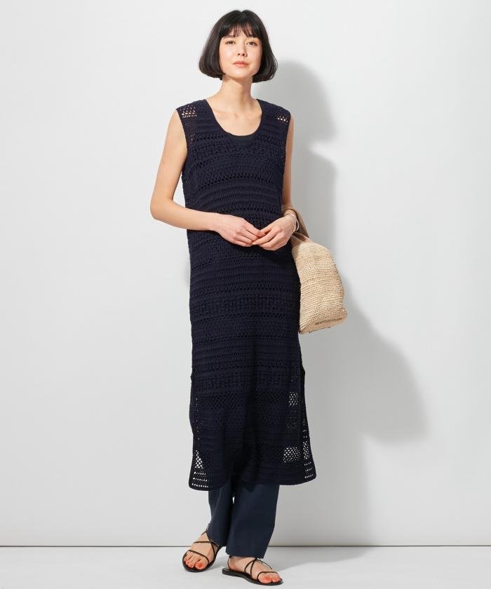 中村アンさん着用 コットンコードクロシェ ワンピース 番号h35 23区 小さいサイズ Nijyusanku Small Size Magaseek