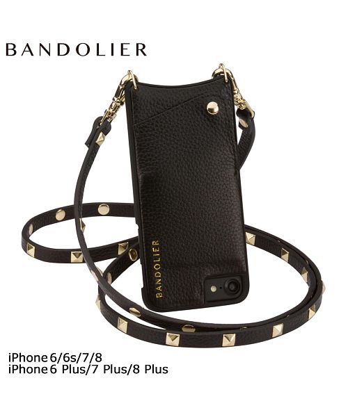 BANDOLIER バンドリヤー iPhone SE 8 7 6 6s/Plus ケース スマホ 携帯 アイフォン プラス SARAH レザー  スタッズ メンズ