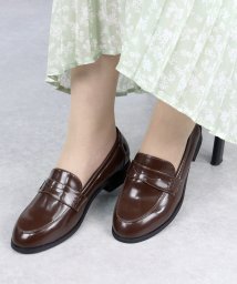SFW/3cmヒール ワンピース 靴 オフィスカジュアル 韓国ファッション マニッシュ コインローファー ☆5475/503089799