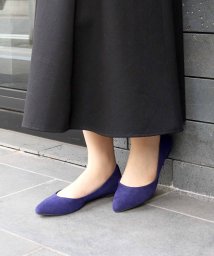SFW(サンエーフットウェア)/【ふかふかクッション】1cmローヒール 履きやすい 歩きやすい 走れる パーティー 二次会 結婚式 レディース 靴 ワンピ 韓国 オフィスカジュアル 美脚 フラ/ネイビー