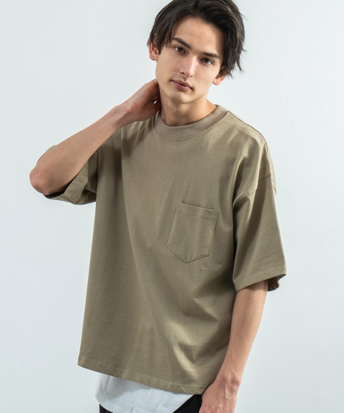 ビッグt 半袖 メンズ Tシャツ タンクトップ ロング インナー ポケット