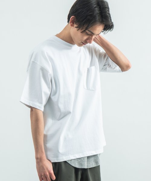 ビッグt 半袖 メンズ Tシャツ タンクトップ ロング インナー ポケット付 無地 春夏 ゆったり ストリート レイヤード 重ね着 2点セット アンサンブル 9 ロッキーモンロー Rocky Monroe Magaseek