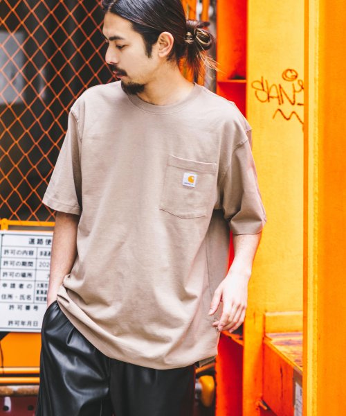 Rocky Monroe(ロッキーモンロー)/CARHARTT カーハート Tシャツ メンズ レディース K87 ポケTee 半袖 無地 ポケット ワークウェア ルーズシルエット ビッグサイズ クルーネック/その他