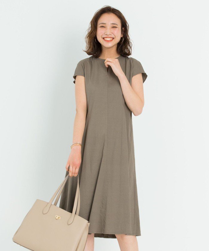 セール 30 Off 洗える リネンヴィスコースストレッチ ワンピース ２３区 大きいサイズ Nijyusanku Large Size Magaseek