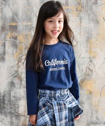 子供服Bee(子供服Bee)/プリント長袖Tシャツ/ネイビーB