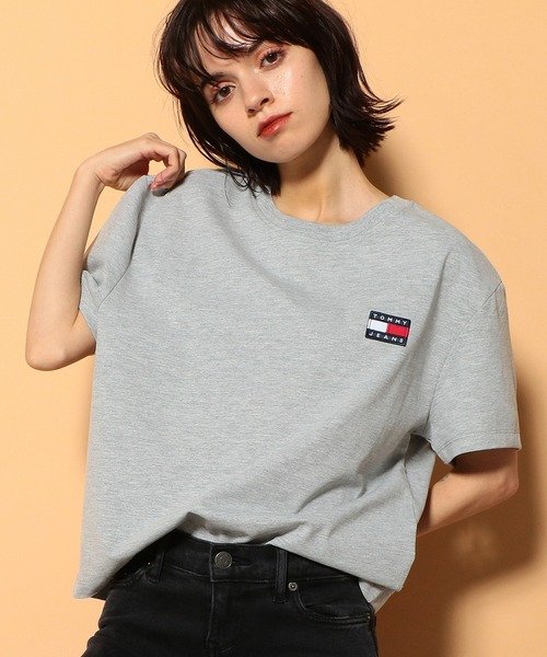 TOMMY JEANS(トミージーンズ)/オーバーサイズTシャツ /グレー