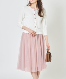 tocco closet(トッコクローゼット)/ミモレ丈チュールスカート/GRAYSH PINK