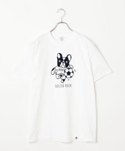 POCHITAMA LAND(ポチタマランド)/SOCCER POCHI Tシャツ/ホワイト