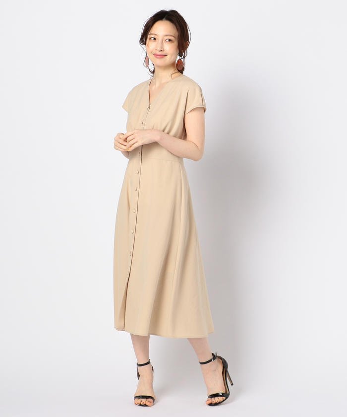 セール 25 Off 麻調ツイルsy前釦ワンピース ノーリーズ Nolley S Magaseek