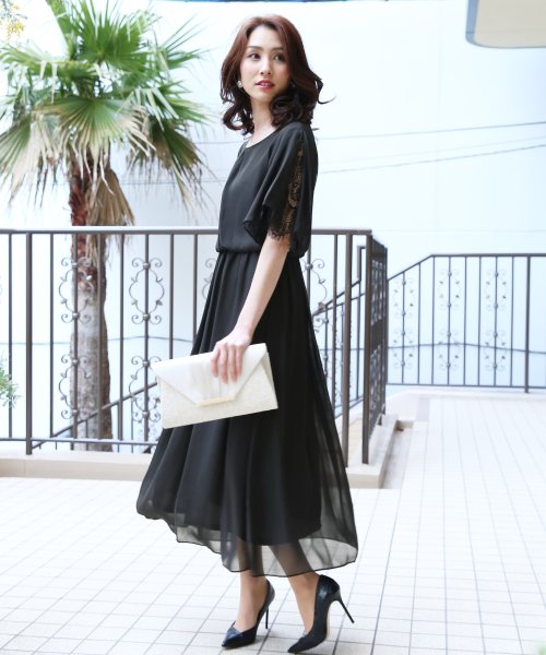 レカ Reca レースフレア袖ロングワンピースドレス Magaseek レカ Reca レースフレア袖ロングワンピースドレス Magaseek