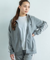 Rocky Monroe(ロッキーモンロー)/KANGOL カンゴール パーカー メンズ レディース ジップアップ 長袖 ポンチ素材 シンプル カジュアル ストリート スポーティ 伸縮性 ストレッチ セット/グレー系1