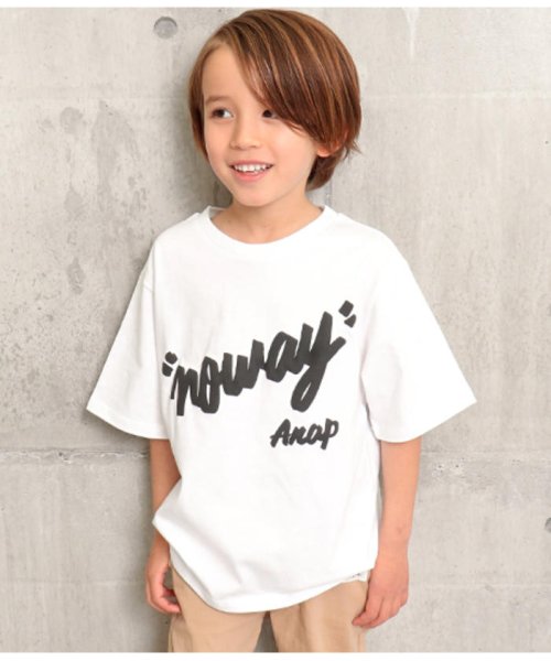 ANAP KIDS(アナップキッズ)/発泡プリントビッグTシャツ/ホワイト