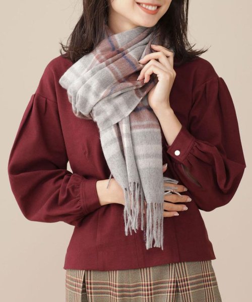 セール カシミヤ100 チェックストール ナノ ユニバース Nano Universe Magaseek