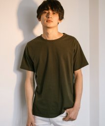 Rocky Monroe(ロッキーモンロー)/Hanes ヘインズ Tシャツ メンズ レディース カラーT 半袖 クルーネック インナー カットソー 無地 ボーダー 薄手 シンプル 春夏 HM1－P101 /ダークグリーン