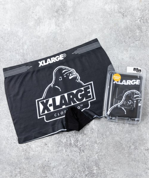 Rocky Monroe(ロッキーモンロー)/XLARGE エクストララージ ボクサーパンツ メンズ シームレス ボクサーブリーフ 下着 アンダーウェア プリント 無地 ロゴ 父の日 ギフト 1864920/ブラック