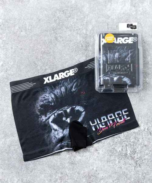 Rocky Monroe(ロッキーモンロー)/XLARGE エクストララージ ボクサーパンツ メンズ シームレス ボクサーブリーフ 下着 アンダーウェア プリント 無地 ロゴ 父の日 ギフト 1864920/ブラック系2