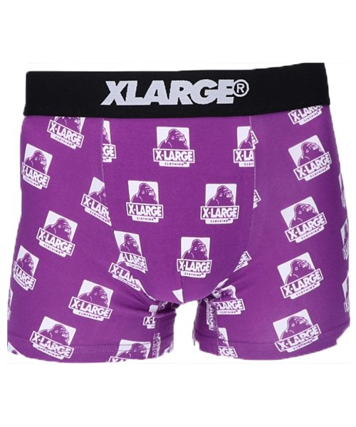 Rocky Monroe(ロッキーモンロー)/XLARGE エクストララージ ボクサーパンツ メンズ ボクサーブリーフ 下着 アンダーウェア プリント 無地 ロゴ 父の日 ギフト 18647800 1864/パープル