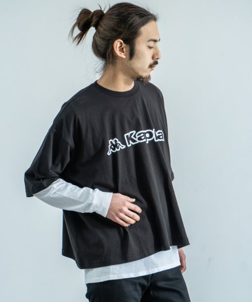 Kappa カッパ メンズ レディース ユニセックス 半袖tシャツ ショート丈 レイヤード 重ね着 ビッグシルエット オーバーサイズ ドロップショルダー ボック ロッキーモンロー Rocky Monroe Magaseek