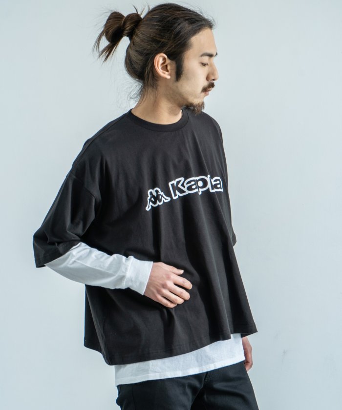 Kappa カッパ メンズ レディース ユニセックス 半袖tシャツ ショート丈 レイヤード 重ね着 ビッグシルエット オーバーサイズ ドロップショルダー ボック ロッキーモンロー Rocky Monroe Magaseek
