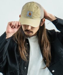 Rocky Monroe(ロッキーモンロー)/CARHARTT カーハート ベースボールキャップ 帽子 メンズ レディース スナップバック 6パネル メッシュ ストリート ワーク カジュアル ダック生地 綿/カーキ