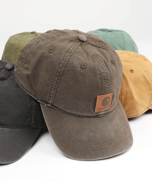 Rocky Monroe(ロッキーモンロー)/CARHARTT カーハート ベースボールキャップ Odessa Cap 帽子 6パネル ストリート ワーク カジュアル ダック生地 綿 コットン スケーター /ダークブラウン