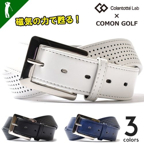 COMONGOLF(コモンゴルフ)/COMON GOLF×ColanTotte(コラントッテ)永久磁石内臓ゴルフベルト(CG－TW19COL)/ホワイト