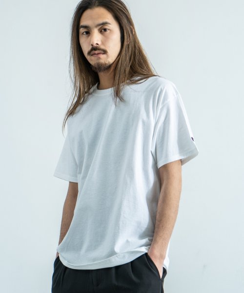Tシャツ メンズ 無地 チャンピオン Champion 半袖 丸胴 ブランドロゴ クルーネック 海外規格 7566 ロッキーモンロー Rocky Monroe Magaseek