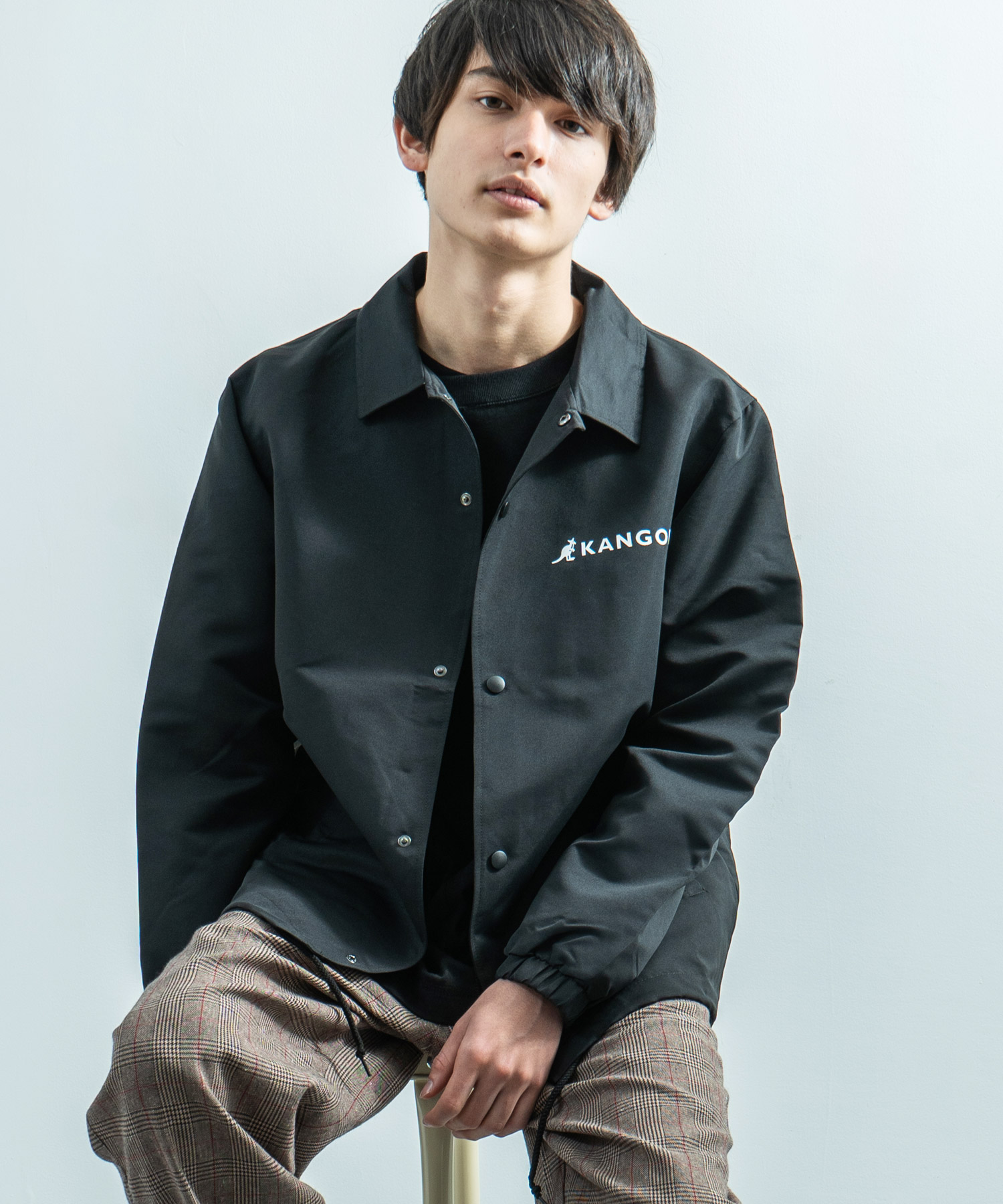 〇〇KANGOL カンゴル メンズ ジャケット コーチジャケット サイズM ブラック