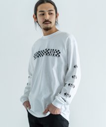 Rocky Monroe(ロッキーモンロー)/ロンT メンズ プリント Tシャツ USAコットン 米綿 丸胴 長袖 クルーネック スケーター ストリート Audience オーディエンス AUD6111 A/ホワイト系1