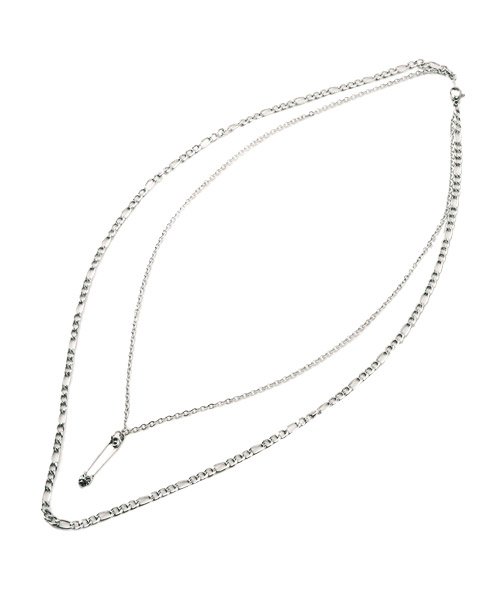 セール Off パーツステンレスネックレス ネックレス メンズ アクセサリー ステンレス 2連 チェーン ラグスタイル Luxstyle Magaseek