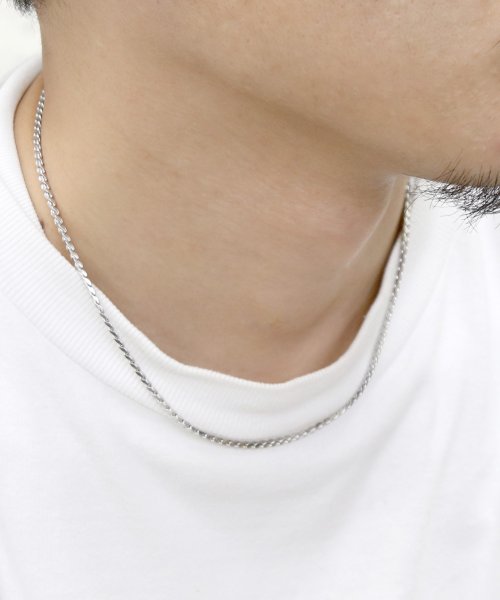 MAISON mou(メゾンムー)/【ego na gh?i/エゴナハイ】stainless necklacce swage chain  type1/ステンレスキヘイスウェッジチェーンネックレス/シルバー