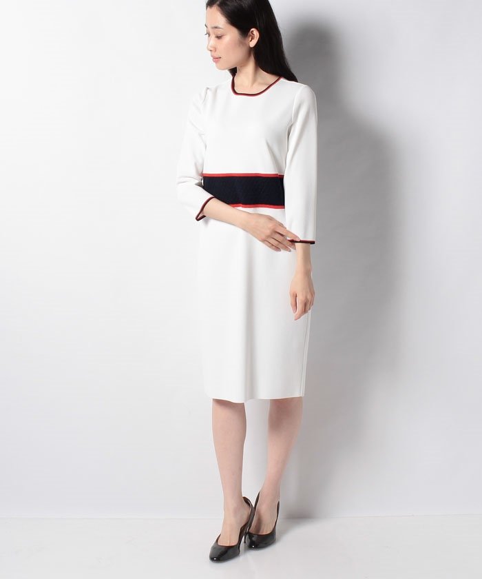 クーポン開催中 セール 50 Off ミラノリブ 配色ニットワンピース ピエール カルダン Pierre Cardin Magaseek