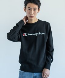 Rocky Monroe(ロッキーモンロー)/トレーナー メンズ スウェット Champion チャンピオン クルーネック 長袖 BASIC ベーシック ロゴ 刺繍 C3－H004 8489/ブラック