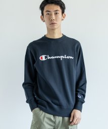 Rocky Monroe(ロッキーモンロー)/トレーナー メンズ スウェット Champion チャンピオン クルーネック 長袖 BASIC ベーシック ロゴ 刺繍 C3－H004 8489/ネイビー