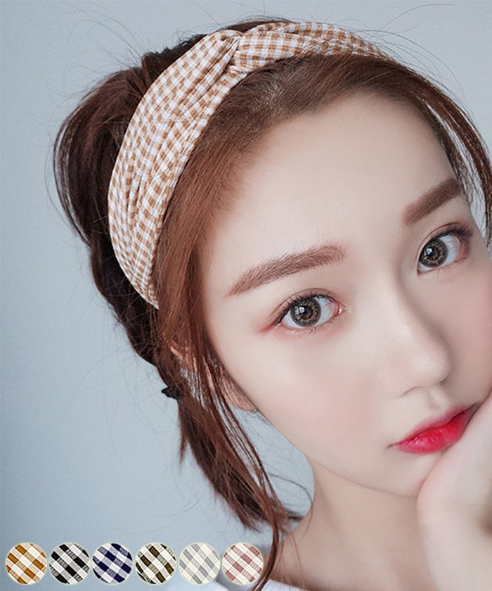 セール Off ギンガムチェック ターバン ヘアバンド レディース カチューム ヘアアクセサリー ヘアアレンジ グッズ 髪飾り ミニミニストア Miniministore Magaseek