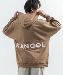 Rocky Monroe(ロッキーモンロー)/KANGOL カンゴール プルオーバーパーカー スウェットシャツ トレーナー メンズ レディース ユニセックス 刺繍 ロゴ 無地 シンプル ルーズシルエット ビ/キャメル