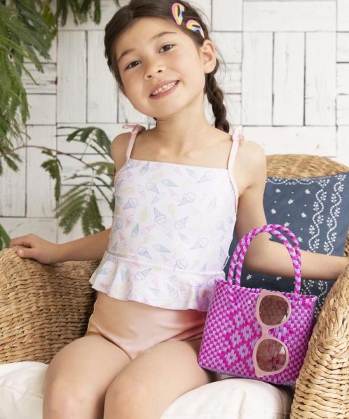 SHIPS KIDS(シップスキッズ)/SHIPS KIDS:アイスクリーム スイム ワンピース(100～130cm)/ピンク